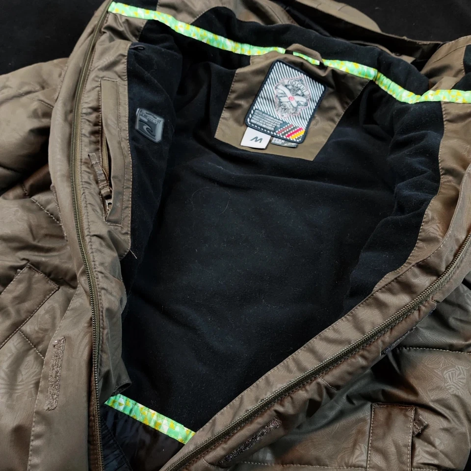 Chaqueta acolchada Rip Curl para mujer mediana caqui cremallera completa sóli... - Imagen 3 de 4