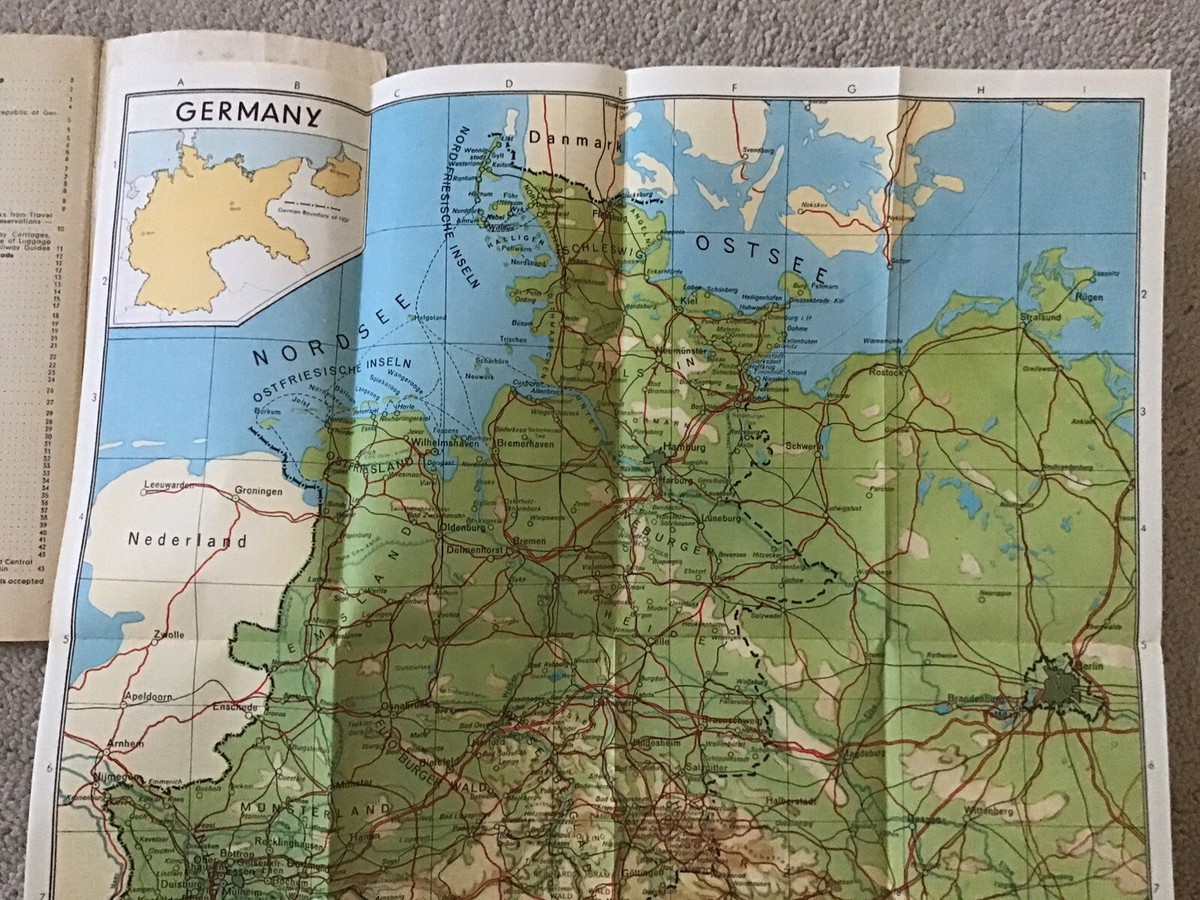 Vintage 1954 Traveling in GERMANY Travel Guide with Attached