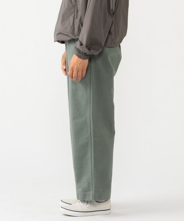 パンツ BEAMS PLUS MIL Trousers Herringbone SAGE New BEAMS PLUS Mil Trousers Herringbone Sage Military Pants