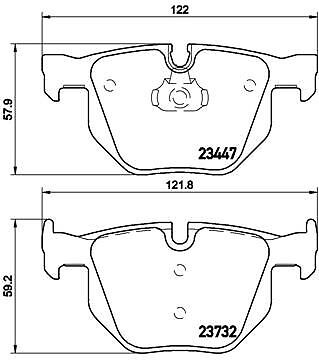 BREMBO P 06 056X Kit pastiglie freno per BMW X5 (E70), X5 (F15, F85), X6 (E71, E