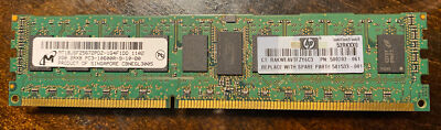HP 500202-061 2GB 2RX8 PC3-10600R-9 KIT- 500656-B21, 501533-001