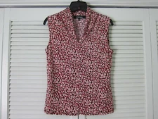 LeSuit Separates Ladies Multi-Colored Sleeveless V-Neck Top Size PS