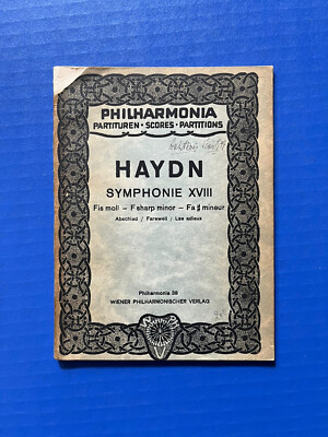 Haydn - Symphony No. 45 in F-sharp Minor - Philharmonia Study Score PB (Phil 38)