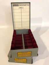 Lot of 2 1950s Kodaslide 35mm Compartment Slide Storage Files  All Metal