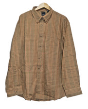 Arrow Plaid Brown Men's Button-Up Dress Shirt XXL  NEW with Tags