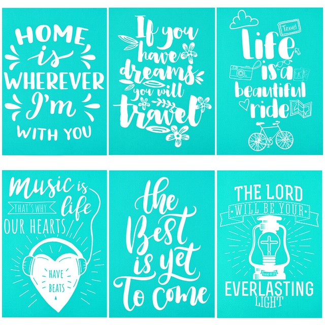 DIY Silk Screen Printing Stencil Adhesive Words Mesh Transfer Fabric