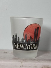 New York New York Shot Glass - Cityscape Sunset Frosted