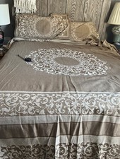 3 piece King Size Jacquard bedspread sets 9x6 And Two King Pillow Shams