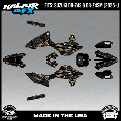 Graphics Kit for Suzuki DR-Z4S DR-Z4SM DRZ4SM 2025 2026 Twitch-TAN