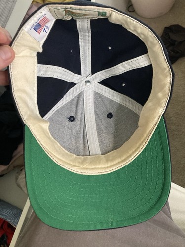 VTG 90s Georgia Tech Hat 7 5/8 Legacy High Crown Wool USA Made Green Under Brim - Picture 4 of 5