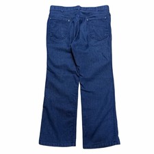 Vintage 1980s Levi s For Men Skosh Dark Wash Blue Denim Jeans Size 36x26