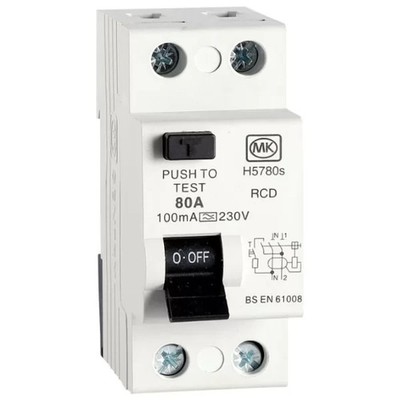 MK Sentry H5780s 2 Module zweipolig Typ A RCD 80A 30mA