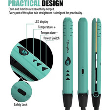 Mnsyflns Dual Voltage Travel Hair Straightener Flat Iron, MH188 Ceramic Styling