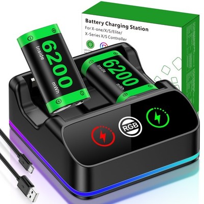 For Xbox One Series S X Controller Rechargeable Battery Pack + Charging Dock
