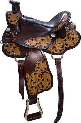 Horse Saddle Western Leather Wade Tree A Fork Work Ranch Roping Tack Equestrian