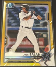 JOSE SALAS 2021 BOWMAN CHROME GOLD REFRACTOR SP 37/50