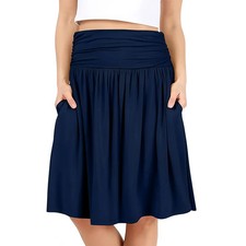 2025 summer new European and American women's casual and versatile pleated pocke