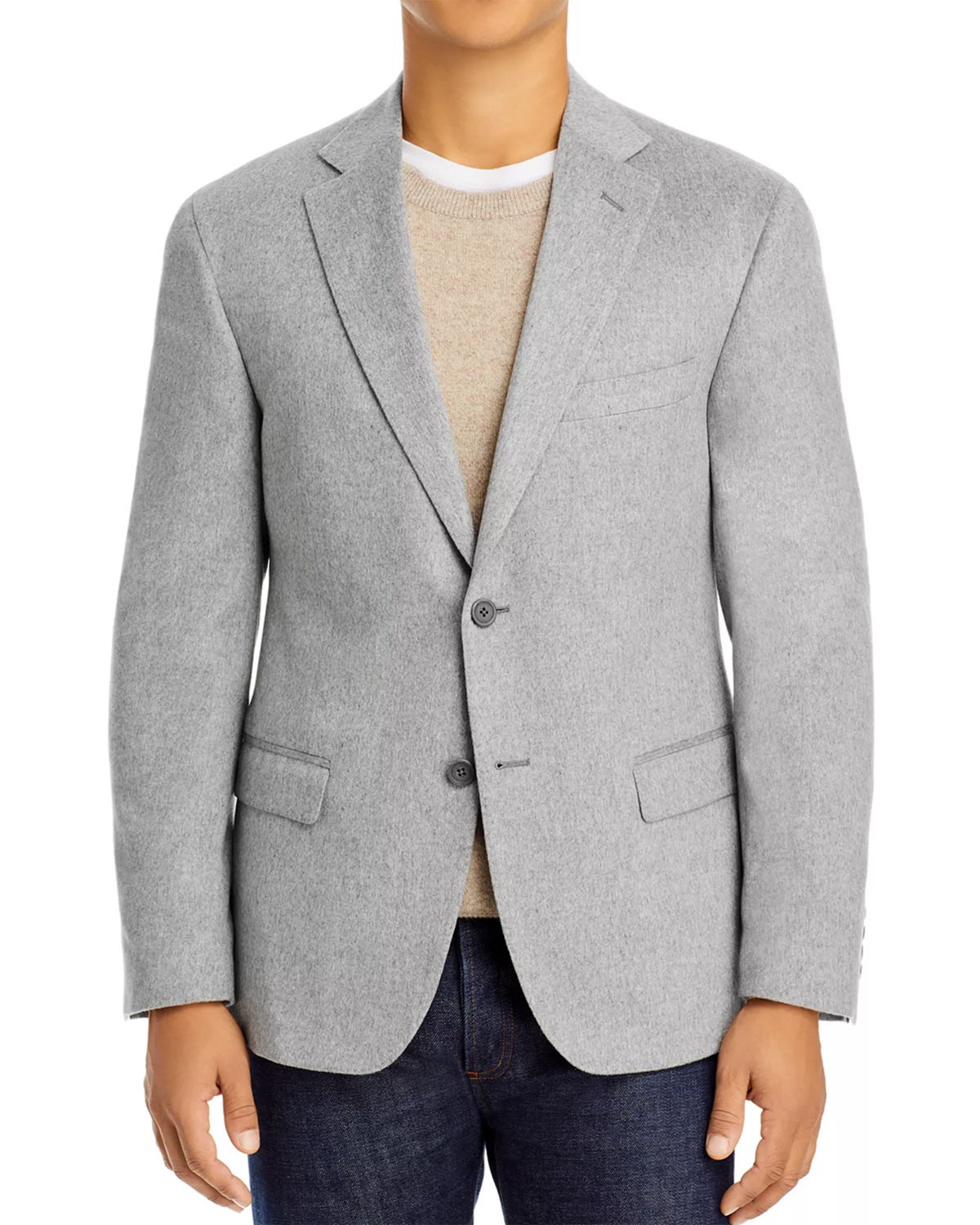 В мужском магазине Slim Fit Спортивное пальто из чистого кашемира 44 обычного серого цвета - 698 новозеландских долларов 34190₽