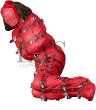 Leather Full Body Restraint Bag – Luxury Bondage Sleepsack Design
