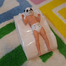 9.8" Custom Panda Figurine – Tan Complexion – How To Wear Adult Diapers Merch