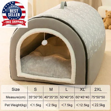 Winter Warm Dog House Detachable Pet Sleeping Bed for Small Medium Dogs Cats Sof