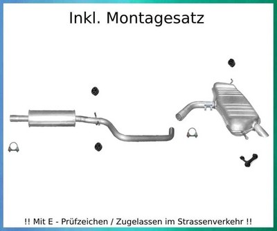 Auspuffanlage für VW Golf V, VI, V Plus 1.6 75KW Auspuff Montagesatz