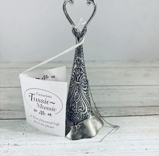 VTG Silverplate Tussie Mussie Flower Holder Nosegay Bridal Wedding Bouquet NWT