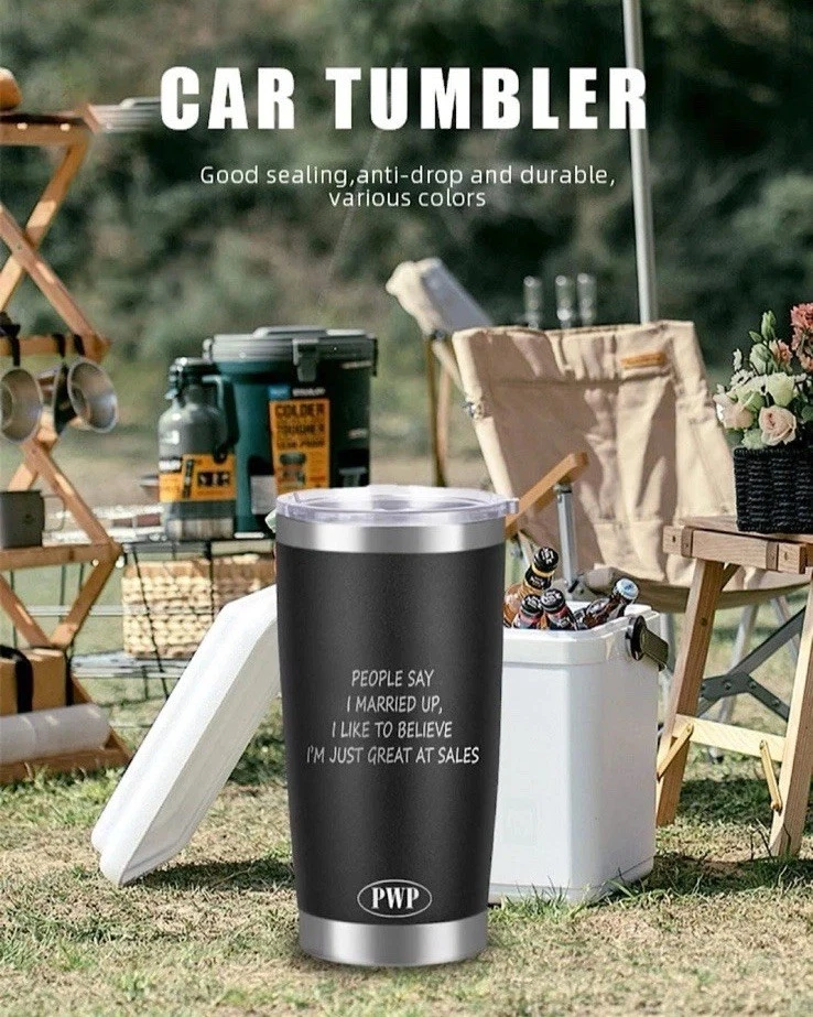 Смешные продажи тема 20 унций путешествий стакан кофейная кружка PWP совершенно черный - Изображение 2 из 4