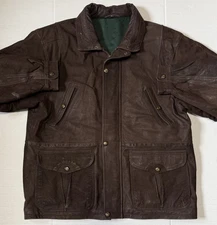 ECHTES LEDER - Men's Vintage Brown Heavy Insulated Leather Jacket - X-Large - XL