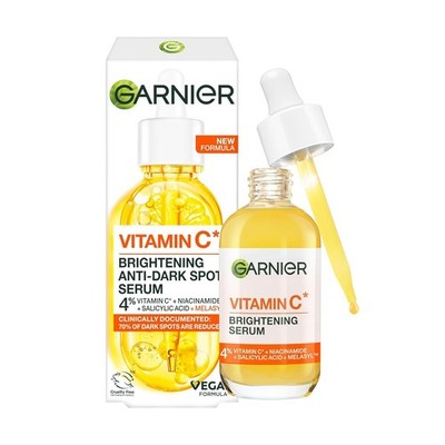 Garnier Vitamin C Serum gegen Pigmentflecken, Gesichtsserum mit 4 Prozent Vitami