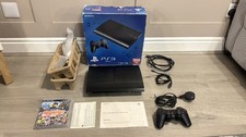 Sony PlayStation 3 PS3 Super Slim Schwarz OVP 500GB, Alle Kabel Controller & Spiel