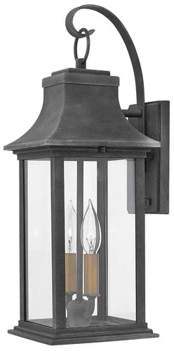 Hinkley Adair 20" High Aged Zinc Clear Glass Outdoor Wall Light - Picture 2 of 10