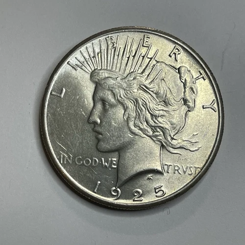 1925 Peace Dollar AU/MS with much Mint luster! - 82036
