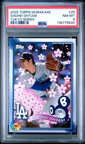 2025 TOPPS TAKASHI MURAKAMI + MLB WORLD TOUR TOKYO SERIES SHOHEI OHTANI PSA 8