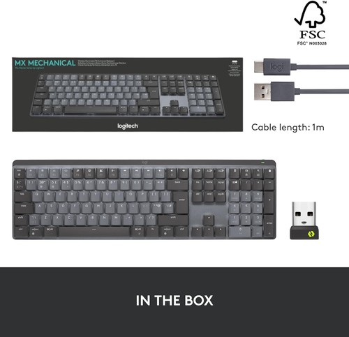 Logitech MX Mechanical Wireless Illuminated Performance Keyboard, Tactile Quiet - Bild 2 von 10