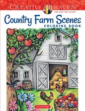 Creative Haven Country Farm Scenes Coloring Book by Teresa Goodridge | Paperback