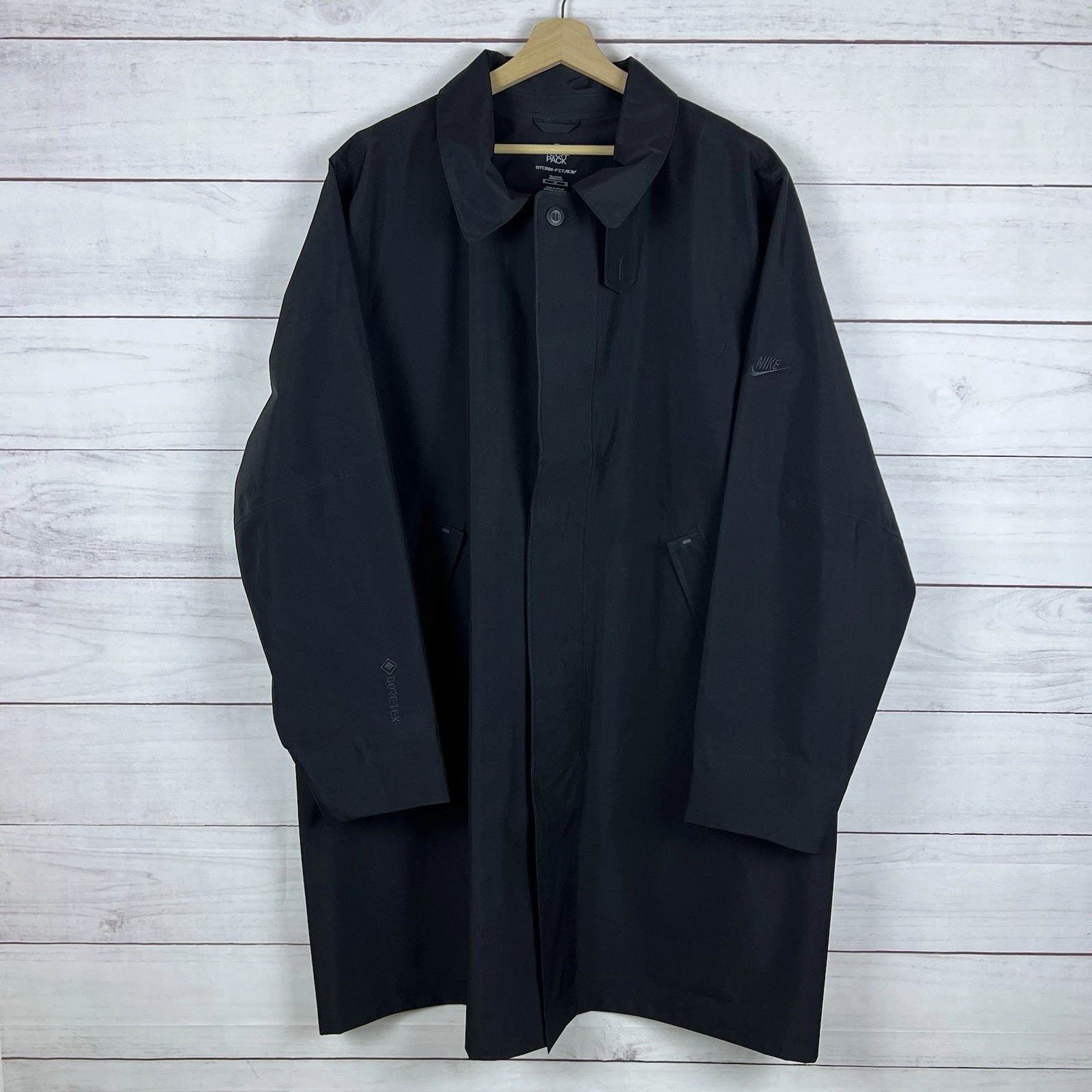 Nike Tech Mens XL Tall Pack Storm-FIT GORE-TEX Black Waterproof Parka Jacket
Opens in a new window o