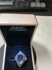 rainbow moonstone ring features a bohemian-style teardrop design set in sterling