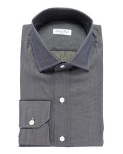NWT SALVATORE PICCOLO DRESS SHIRT Napoli fil coup handmade luxury Italy 42 16