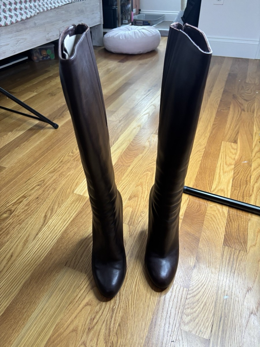 Christian Louboutin Fifi Botta Leather Knee High Boots View 3