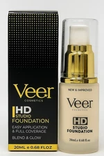 Veer Cosmetics Liquid HD Studio Foundation Nude 0.68 fl oz 20ml USA Made