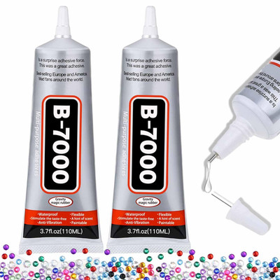 B-7000 Craft Glue for Jewelry Making - 110ml/3.7oz (2 Pack) - Multi-Function B-7