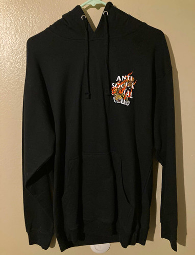 Anti Social Social Club Tiger Graphic Hoodie In Black. Size M.Brand New With Tag