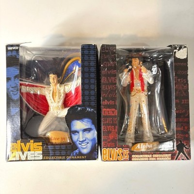 Elvis Presley Trevco Collectible Ornaments Las Vegas Aloha from Hawaii Set of 2