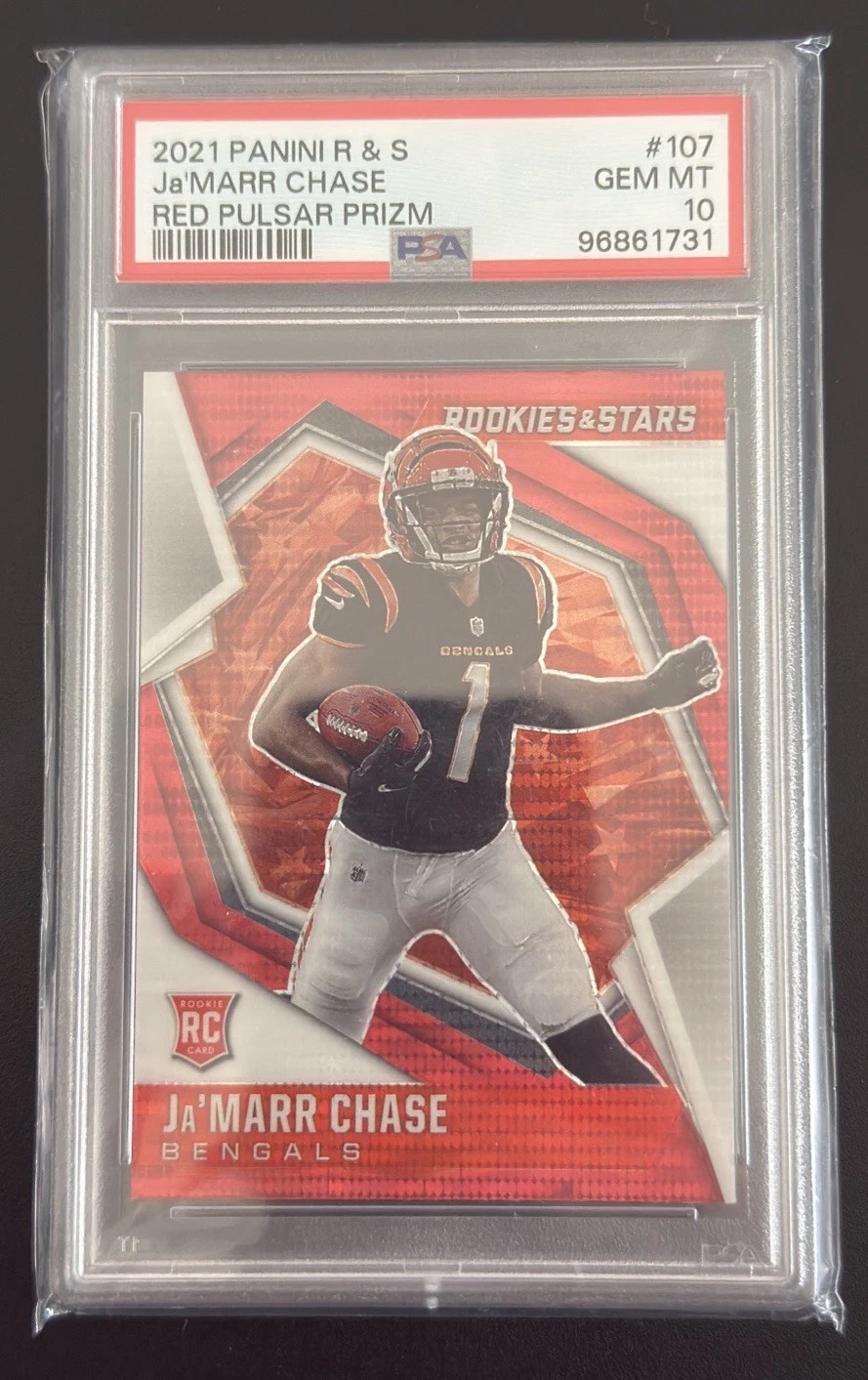 JaMarr Chase Panini Rookies & Stars #107 Red Pulsar
