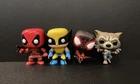 Funko Pop Loose Vinyl Figure Lot Of 4 Marvel Deadpool Wolverine Rocket Spiderman