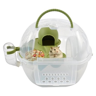 1X(Mauskäfig -Zwerg -Hamster -Käfig -Hamsterträgergrün R8P5)3827