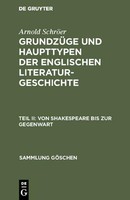Von Shakespeare Bis Zur Gegenwart Arnold SchröEr