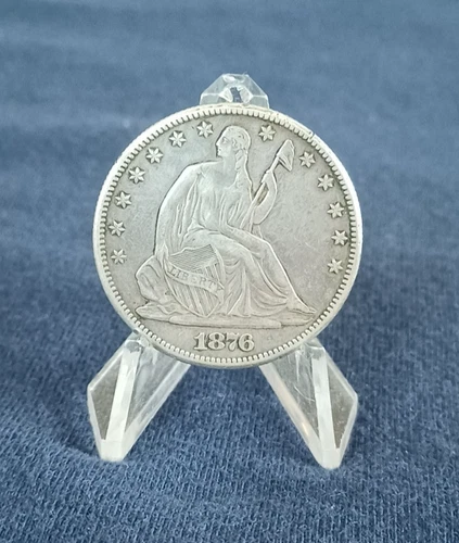 1876-CC Carson City Seated Liberty Half Dollar, VF Details  BS1