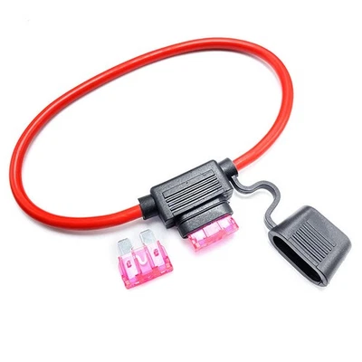 PORTE MINI FUSIBLE LAME CABLE VOITURE CAMION DIVERS + 1 FUSIBLE 50A,10 Gauge AWG - Photo 1/4